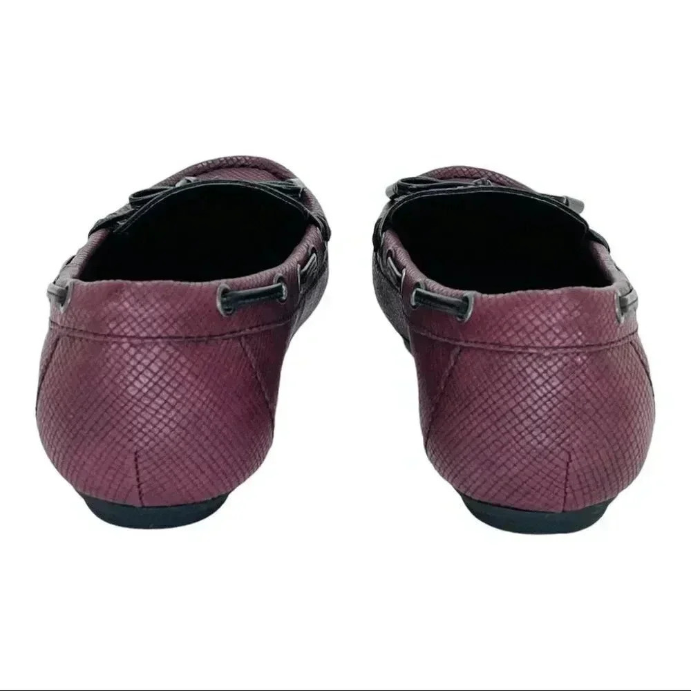 b.o.c. Carolann Wne Textured Faux Leather Moc Toe Womens Loafers Size 6M - Picture 5 of 12